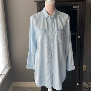 Chico’s long soft denim shirt!
